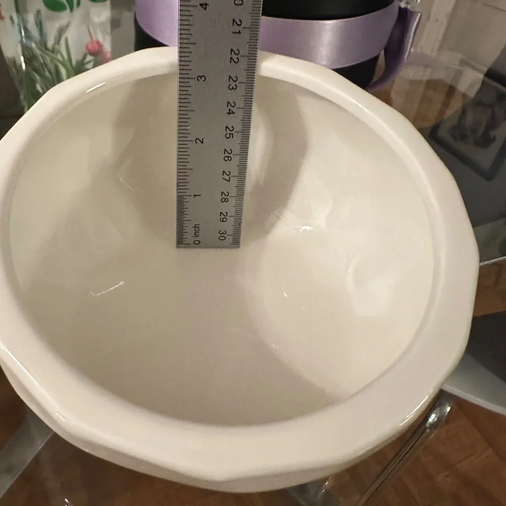 Ceramic Dog- White Food Bowl and Water Bowl Set for Brachycephalic Dogs